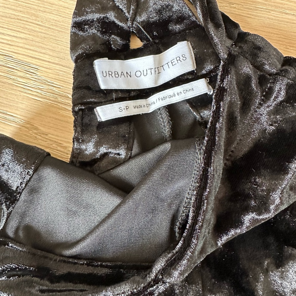 Urban Outfitters Black Velvet Jumpsuit - Picture 2 of 3